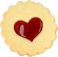Preview: Linzer mit Herz 5 cm doppelseitig