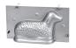 Preview: Osterlamm 3D Metall Backform 27 cm Städter
