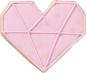 Preview: Herz Diamant 6,5 cm