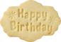 Preview: Plätzchen Stempel Happy Birthday 7,5 x 4,7 cm
