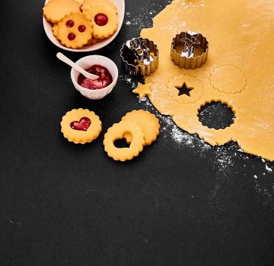 Linzer mit 3 Löchern 10cm XXL doppelseitig