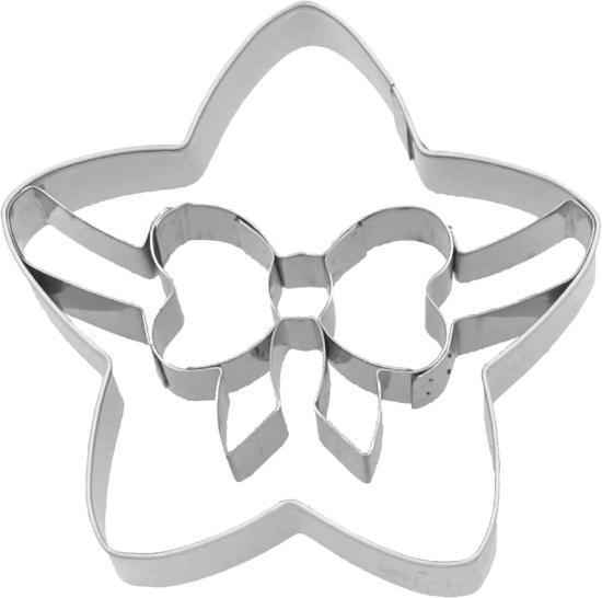 Stern mit Schleife 6,5 cm