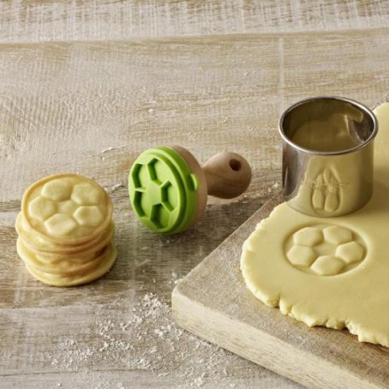 Mini Plätzchen Stempelscheiben Set Smiley & Fußball 5 cm