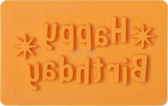 Plätzchen Stempel Happy Birthday 7,5 x 4,7 cm