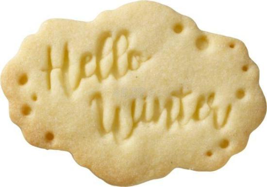 Plätzchen Stempel Hello Winter 4,7 x 7,5 cm