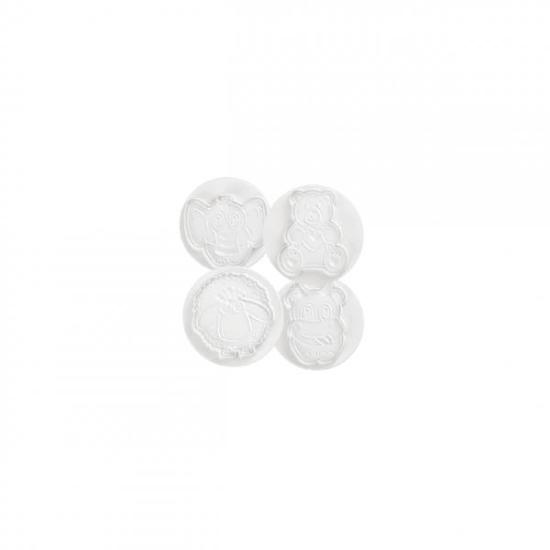 Lustige Tiere mit Auswerfer - Set, 4-tlg