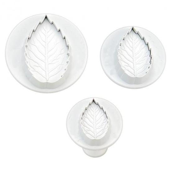 Rosenblätter Profi Ausstecher mit Auswerfer  Set, 3-tlg
