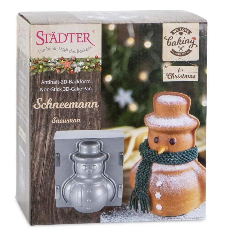 3D Backform Metall Schneemann Städter we love baking