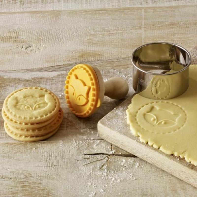 Plätzchen Stempelscheiben Set Eule & Fuchs