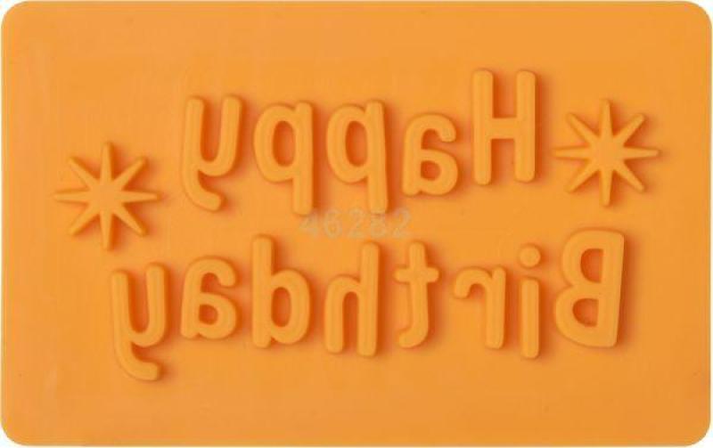 Plätzchen Stempel Happy Birthday 7,5 x 4,7 cm