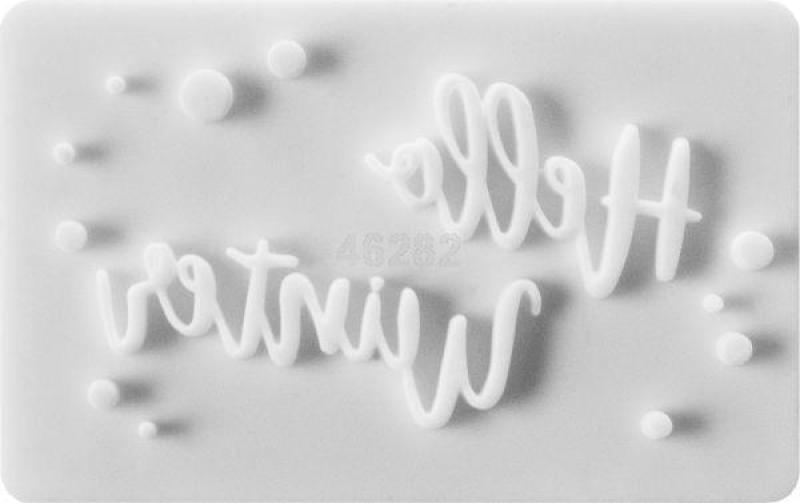 Plätzchen Stempel Hello Winter 4,7 x 7,5 cm