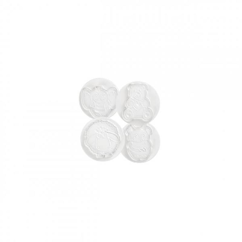 Lustige Tiere mit Auswerfer - Set, 4-tlg