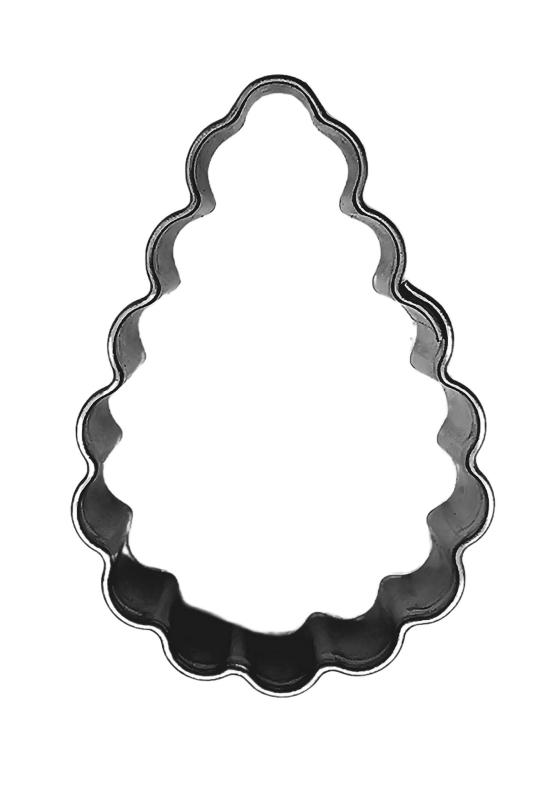 Tropfen mit gewelltem Außenrand 4,5 cm