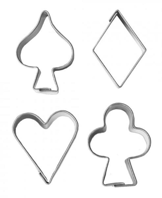 Spielkarten Symbole Set 4-teilig