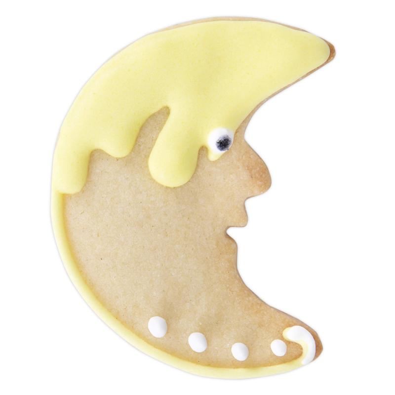 Mond Ausstecher mit Gesicht 6 cm