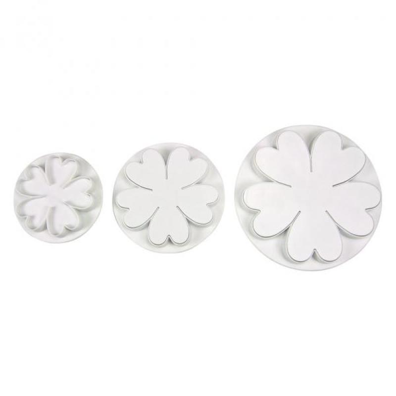 Seerose & Nelke Profi Ausstecher mit Auswerfer Set 3-tlg