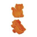 Katze sitzend mit Auswerfer 6,5 cm