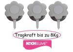 Flower-Power Haken - L - Silver Edition - 3er- Set