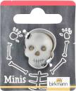 Totenkopf Mini auf Karte 2,5 cm