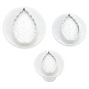 Rosenblätter Profi Ausstecher mit Auswerfer  Set, 3-tlg